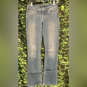 Silver Aiko Boot Cut Blue Jeans Med Wash Junior Womens 30"